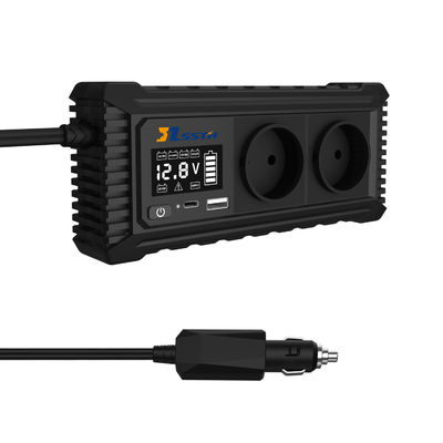 200W 12V डीसी से एसी 110V 220V शुद्ध साइन वेव कार पावर इन्वर्टर 92% उपलब्ध शक्ति और 50 हर्ट्ज आउटपुट आवृत्ति के साथ