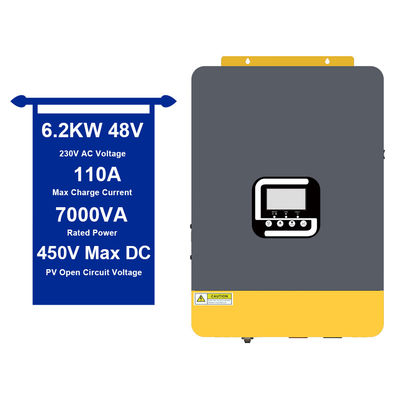 अच्छी कीमत शुद्ध साइन वेव आउटपुट अधिभार संरक्षण के साथ 6200W 48VDC होम सोलर इन्वर्टर ऑनलाइन