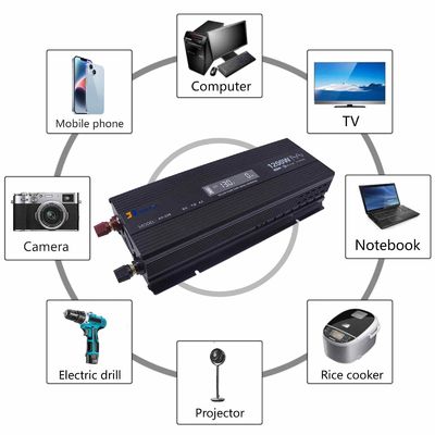 अच्छी कीमत सॉफ्टवेयर रीइंजीनियरिंग समर्थित 1200W शुद्ध साइन वेव इन्वर्टर 12V/24V/48V सोलर/होम/कार के लिए ऑनलाइन