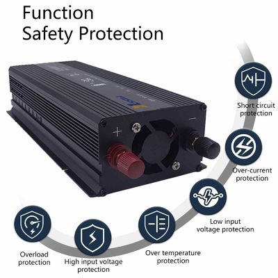 अच्छी कीमत 1200W पोर्टेबल पावर इन्वर्टर 12V/24V DC से 110V/220V AC के लिए कैंपिंग आपात स्थिति ऑनलाइन