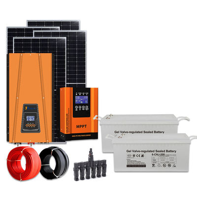 OEM ODM 3Kw सौर प्रणाली किट बैटरी भंडारण और मोनोक्रिस्टलीय सिलिकॉन पैनलों के साथ