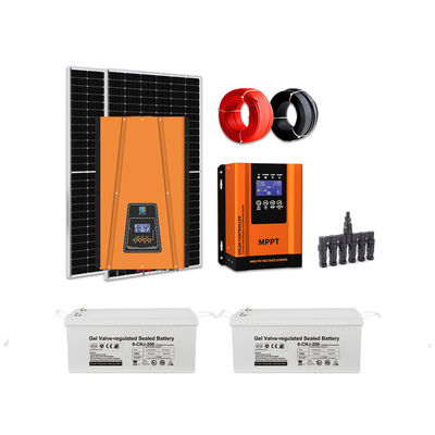 ऑफ ग्रिड फुल सेट 10kw सोलर सिस्टम किट बैटरी स्टोरेज के साथ सीई रोस एफसीसी प्रमाण पत्र