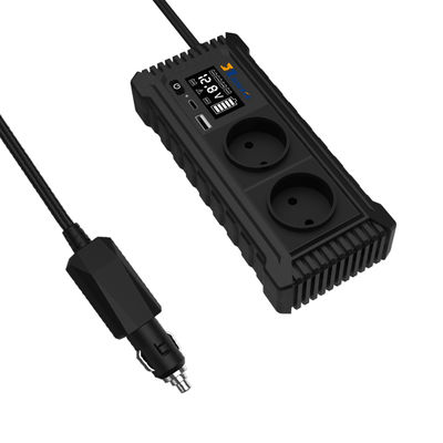 200W पोर्टेबल 12V से 110V 220V शुद्ध साइन वेव कार पावर इन्वर्टर