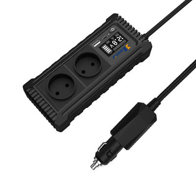 12V DC से AC 110V 220V कार पावर इन्वर्टर USB और प्रकार C के साथ