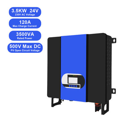 3.5KW 24V से 110V 220V 230V ऑल इन वन हाइब्रिड इन्वर्टर एमपीपीटी सौर नियंत्रक और वाईफाई/जीपीआरएस संचार के साथ