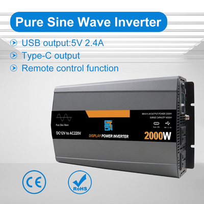 अच्छी कीमत 2000 W शुद्ध साइन वेव पावर इन्वर्टर ️ DC 12V/24V/48V से AC 110V/220V ऑनलाइन