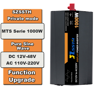अच्छी कीमत 1kW शुद्ध साइन वेव सोलर इन्वर्टर 12V/24V से 110V/220V 2000W पीक ऑनलाइन