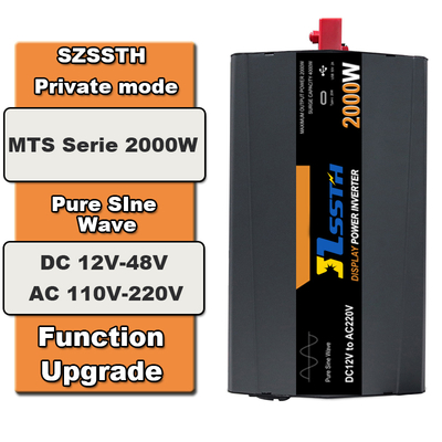 2000W शुद्ध साइन वेव सोलर इन्वर्टर 12V/24V से 110V/220V