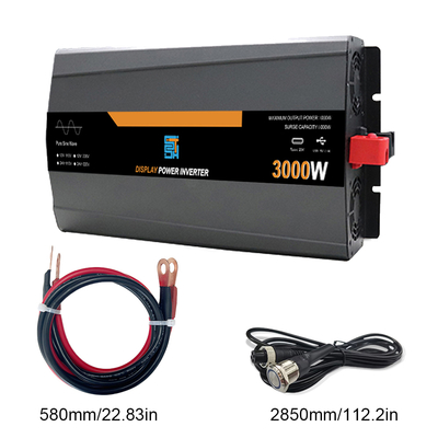 3KW शुद्ध साइन वेव पावर इन्वर्टर 12V/24V से 220V 6000W पीक