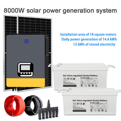अच्छी कीमत High Efficiency 8KW Solar Energy System for Home – Multi-Voltage 100V to 240V Output ऑनलाइन