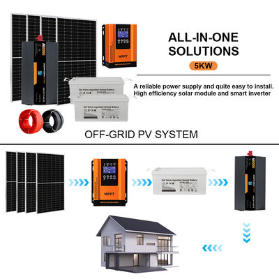 अच्छी कीमत 5KW Complete Off-Grid Solar Power Kit for Home Use | All-in-One System with Battery & Inverter ऑनलाइन