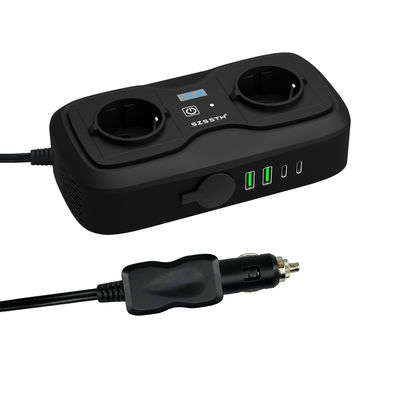 अच्छी कीमत कार पावर इन्वर्टर 200W, प्योर साइन वेव, 12V से 220V AC, डुअल USB पोर्ट और AC आउटलेट के साथ, वाहन और ट्रक के लिए ऑनलाइन
